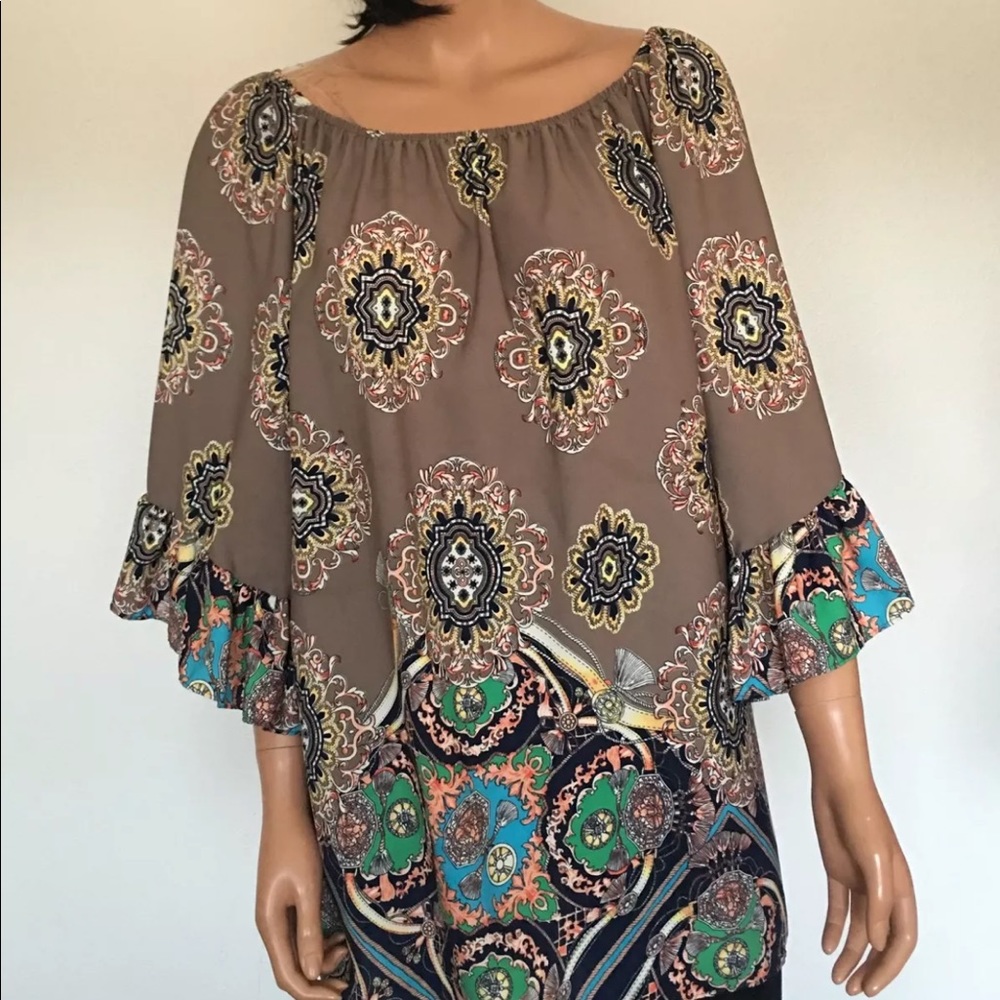 Moon Drops Women M Tunic Designer Valance Hip Chic
